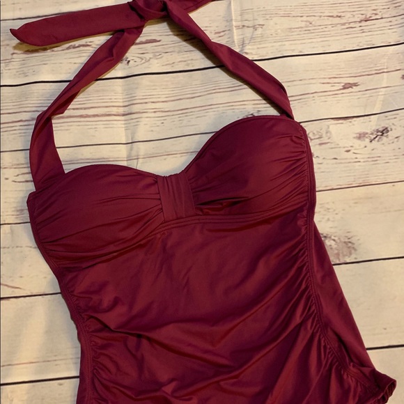 Tommy Bahama Other - Tommy Bahama Xs/tp tankini bikini top dark pink